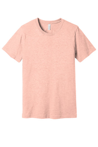 BELLA+CANVAS Unisex Heather CVC Short Sleeve Tee. BC3001CVC - Heather Prism Peach