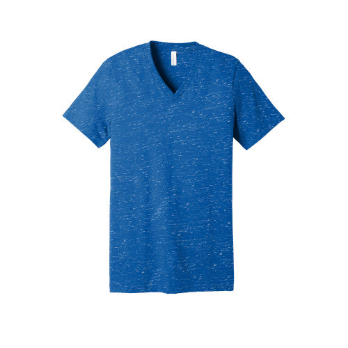 BELLA+CANVAS Unisex Jersey Short Sleeve V-Neck Tee. BC3005 - True Royal Marble