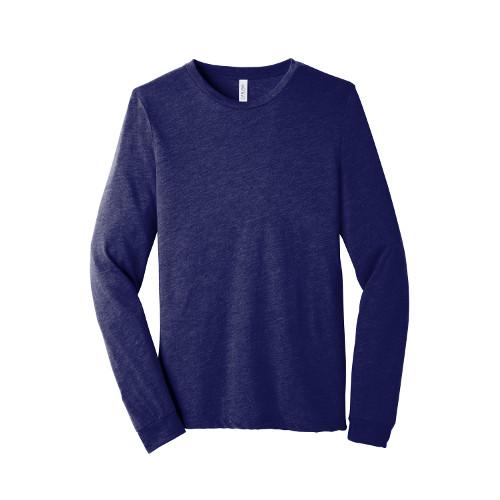 BELLA+CANVAS Unisex Jersey Long Sleeve Tee. BC3501 - Navy Triblend