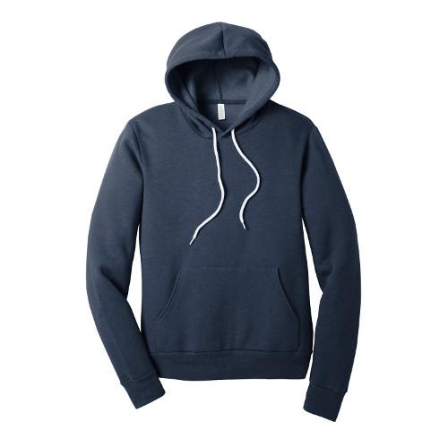 BELLA+CANVAS Unisex Sponge Fleece Pullover Hoodie. BC3719 - Heather Navy