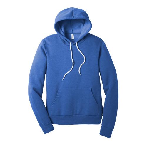 BELLA+CANVAS Unisex Sponge Fleece Pullover Hoodie. BC3719 - Heather True Royal