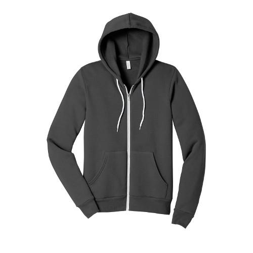 BELLA+CANVAS Unisex Sponge Fleece Full-Zip Hoodie. BC3739 - Asphalt