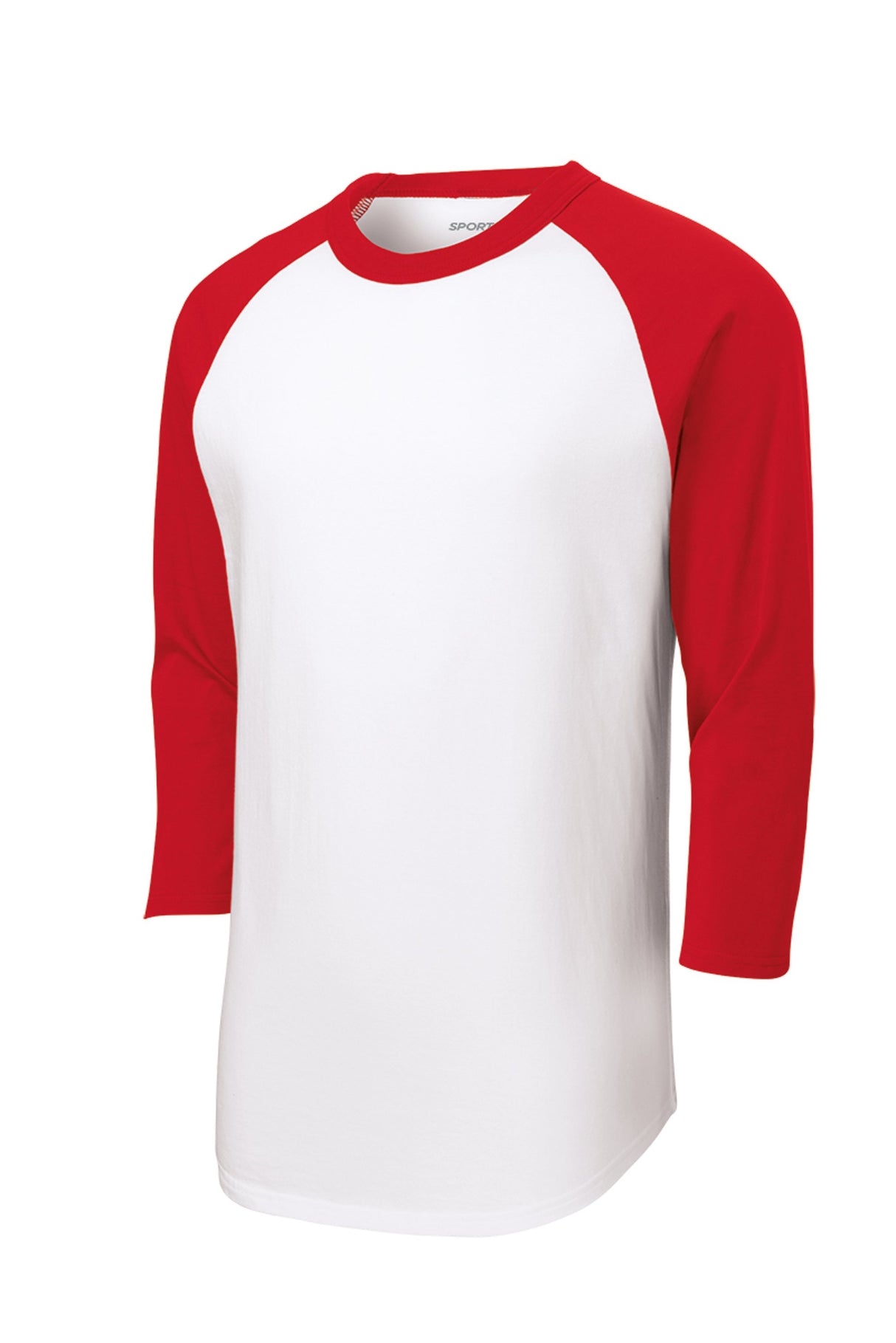 Sport-Tek Colorblock Raglan Unisex T200 - White/Red