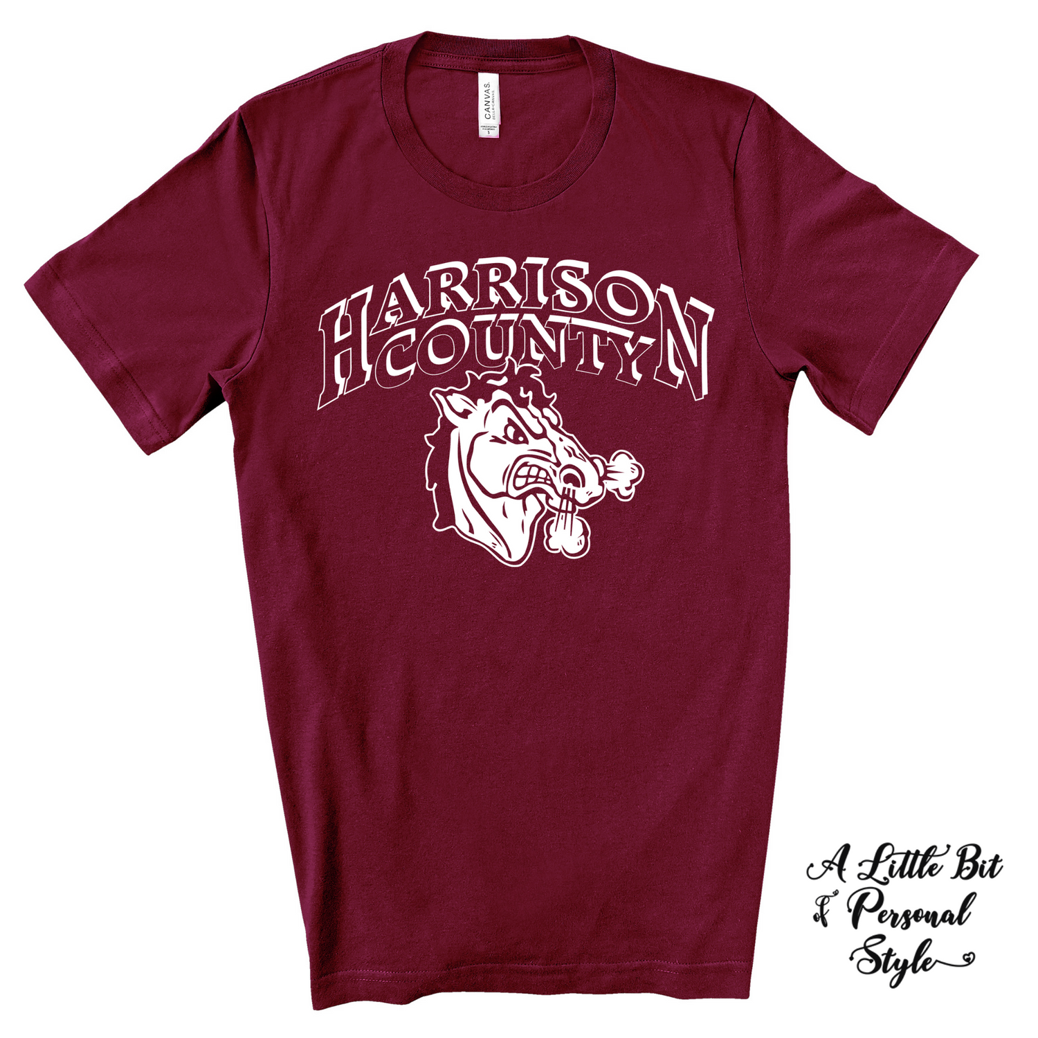 Harrison County Large Mascot (White Print)