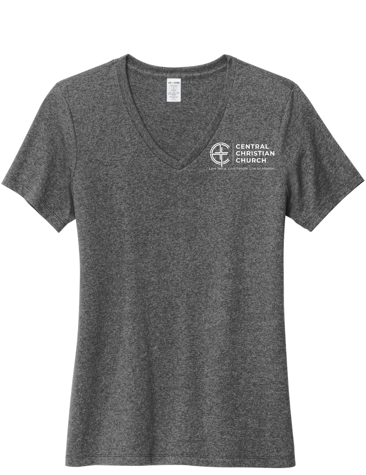 Central Christian Church Ladies Fit V-Neck Tee
