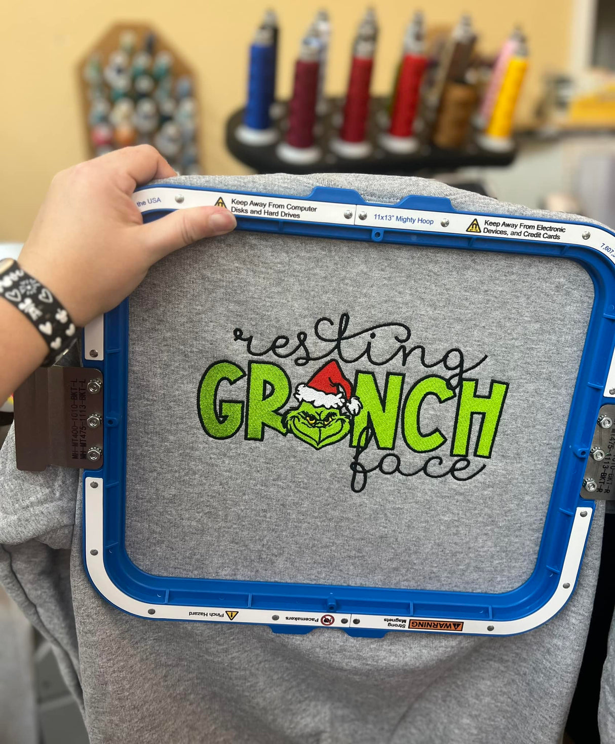 Resting Grinch Face Crewneck Sweatshirt