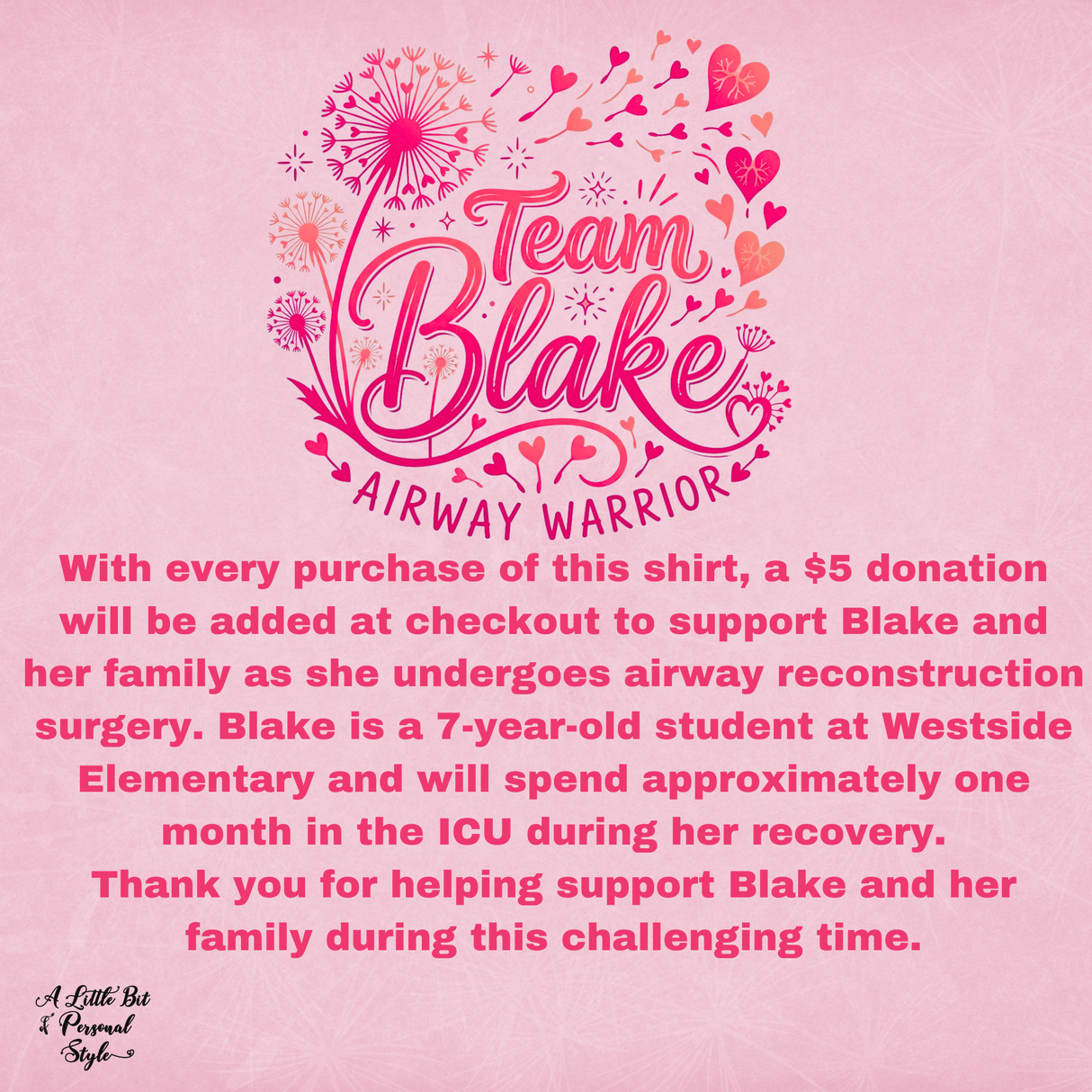 Team Blake Fundraiser Shirt