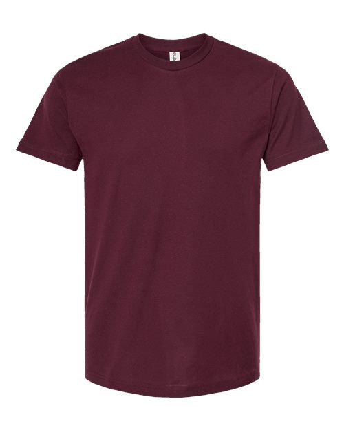 TULTEX Unisex Jersey T-Shirt Short Sleeve. 202 - Burgandy