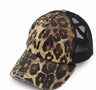 Leopard Criss Cross High Pony CC Ball Cap BT780