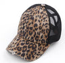 Leopard Criss Cross High Pony CC Ball Cap BT780