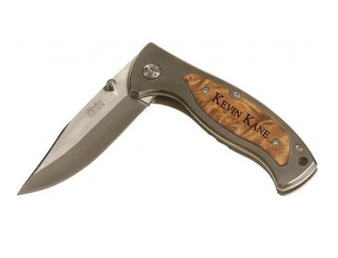 Wood Pocket Knife W/ Clip - ZKNF76