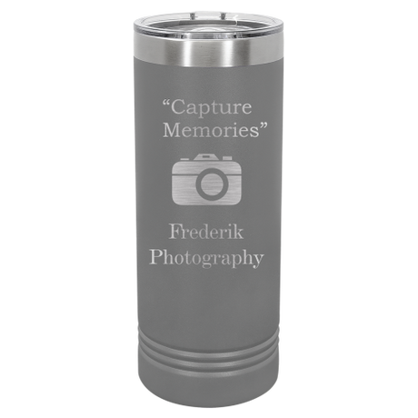 22 oz Skinny engraved tumbler