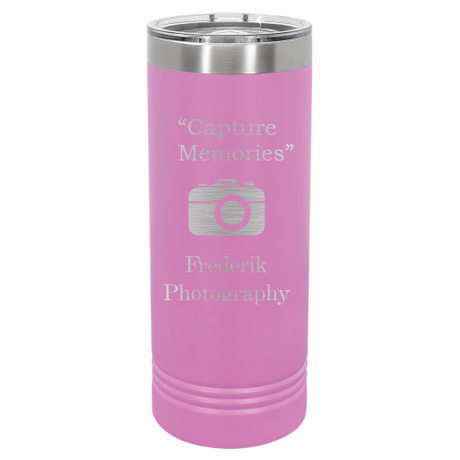 22 oz Skinny engraved tumbler
