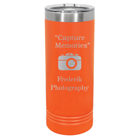 22 oz Skinny engraved tumbler