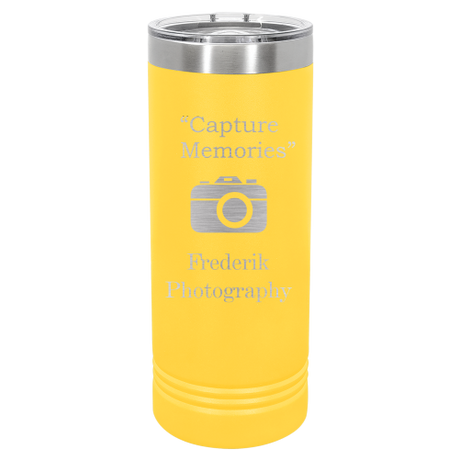 22 oz Skinny engraved tumbler