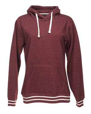 J. American Womens Hooded Maroon Pullover Shirt