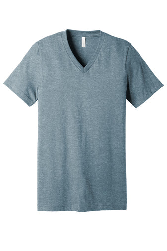 BELLA+CANVAS  Unisex Jersey Short Sleeve V-Neck Tee. BC3005 - Heather Slate