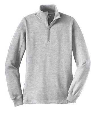 Ladies 1/4 Sport-Tek Pullover Sweatshirt -Athletic Grey