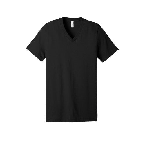 BELLA+CANVAS  Unisex Jersey Short Sleeve V-Neck Tee. BC3005 - Black