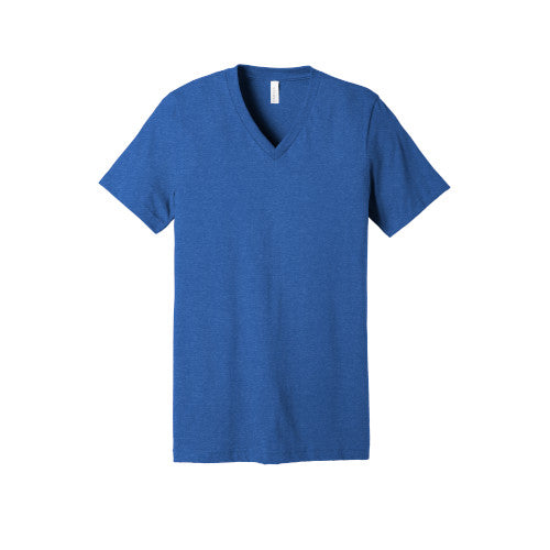 BELLA+CANVAS  Unisex Jersey Short Sleeve V-Neck Tee. BC3005 - Heather True Royal