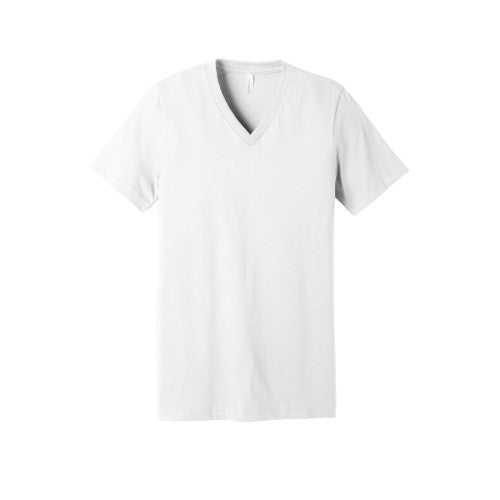 BELLA+CANVAS  Unisex Jersey Short Sleeve V-Neck Tee. BC3005 - White