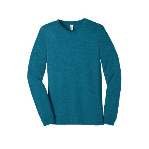 BELLA+CANVAS  Unisex Jersey Long Sleeve Tee. BC3501 - Heather Deep Teal