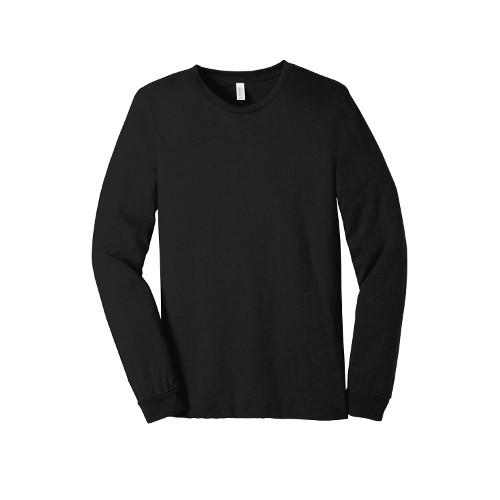 BELLA+CANVAS  Unisex Jersey Long Sleeve Tee. BC3501 - Solid Black Triblend