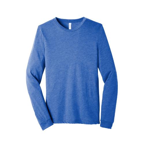 BELLA+CANVAS  Unisex Jersey Long Sleeve Tee. BC3501 - Heather True Royal