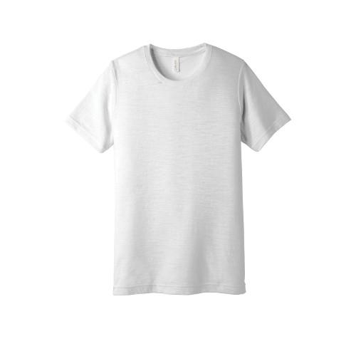 BELLA+CANVAS  Unisex Poly-Cotton Short Sleeve Tee. BC3650 - White Slub