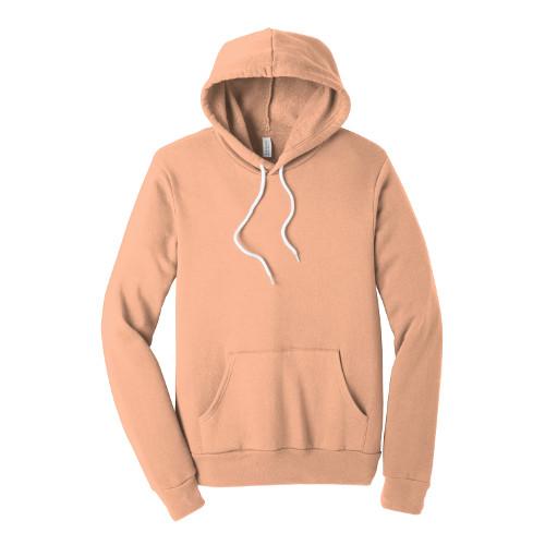 BELLA+CANVAS  Unisex Sponge Fleece Pullover Hoodie. BC3719 - Peach