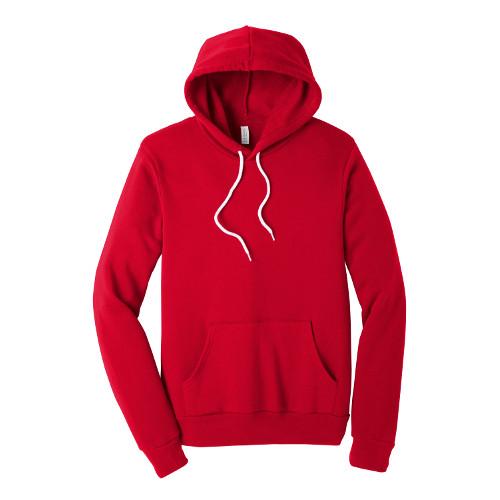 BELLA+CANVAS  Unisex Sponge Fleece Pullover Hoodie. BC3719 - Red