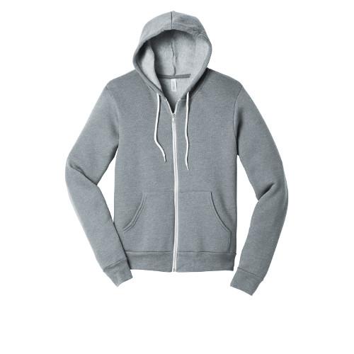 BELLA+CANVAS  Unisex Sponge Fleece Full-Zip Hoodie. BC3739 - Athletic Heather