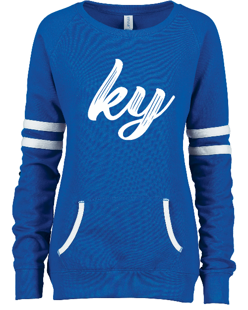 Ladies Varsity Fleece Crew Neck Pullover