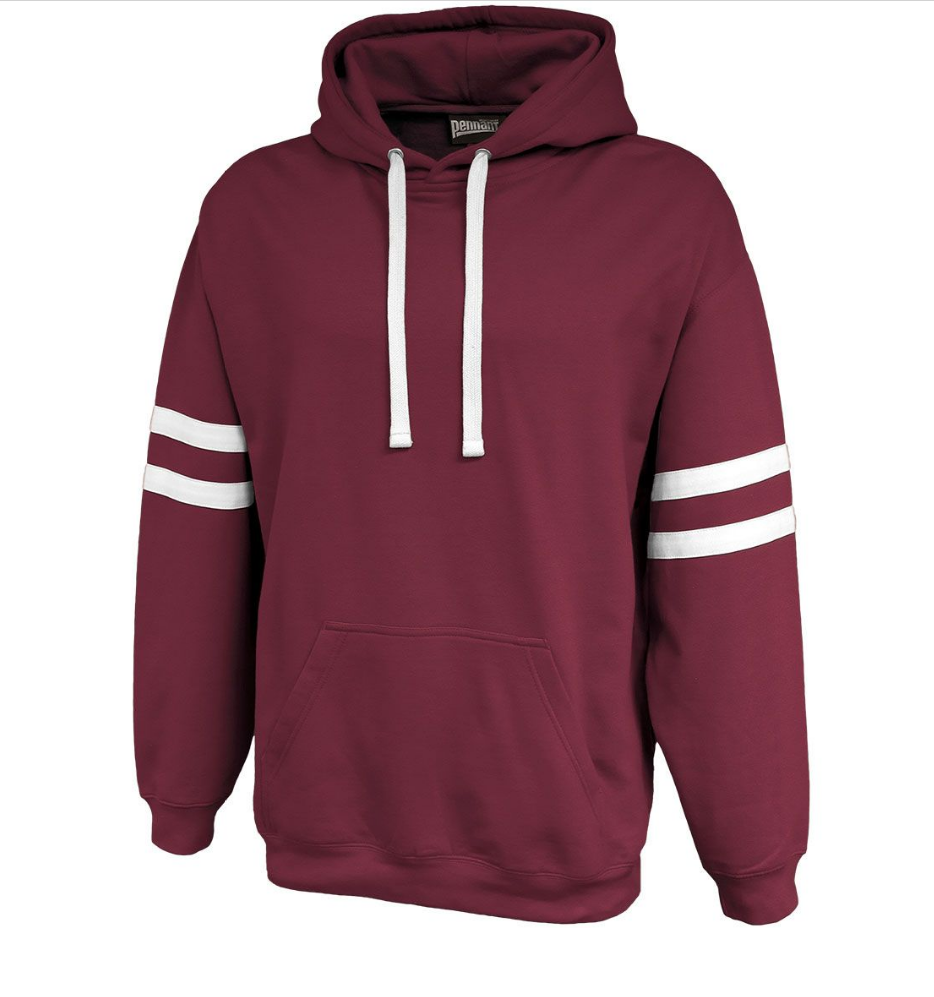 Twin Stripped Hoodie - MAROON