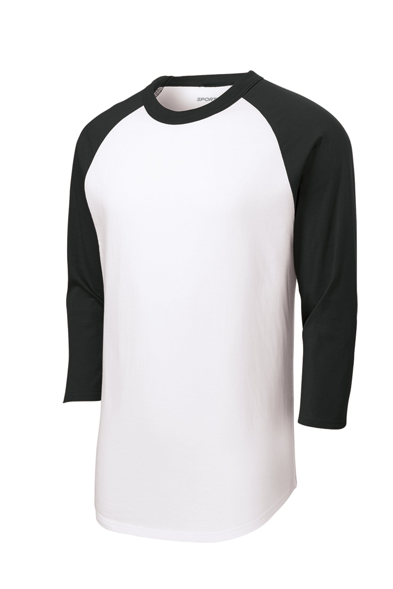Sport-Tek Youth Colorblock Raglan Jersey.  YT200 - White/Black