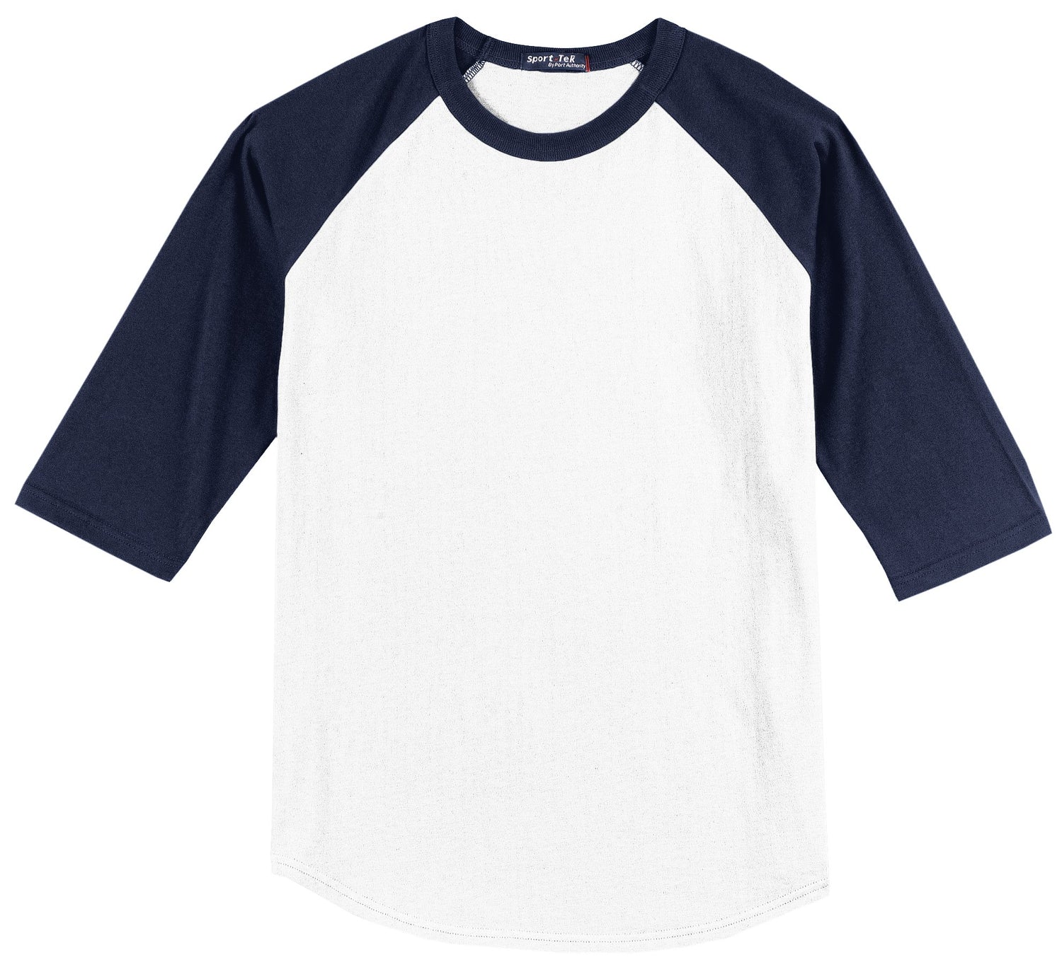 Sport-Tek Colorblock Raglan Unisex T200 - White/Navy