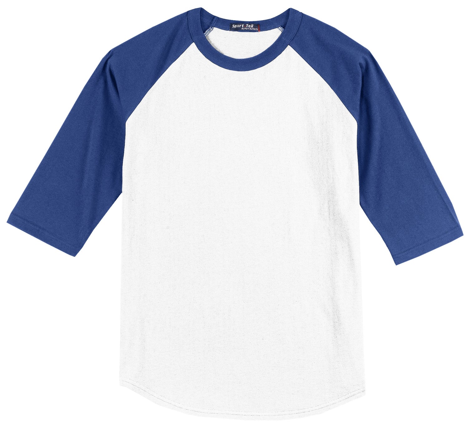 Sport-Tek Youth Colorblock Raglan Jersey.  YT200 - White/Royal