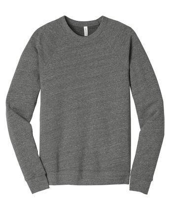 BELLA+CANVAS Unisex Sponge Fleece Raglan Sweatshirt BC3901 - Grey Triblend