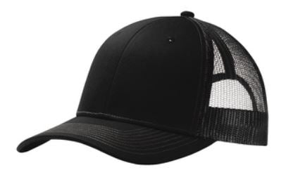 Snapback Trucker Cap C112 - Black