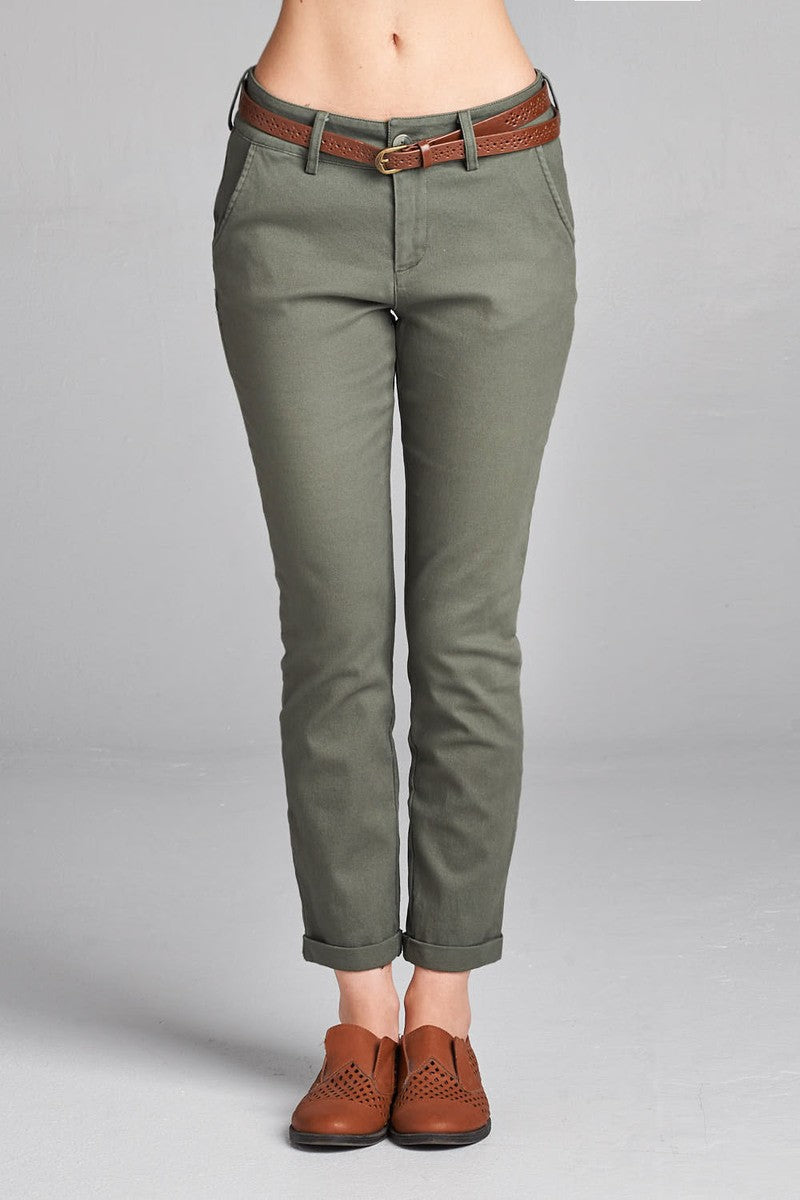 Cropped Pants Olive - PS