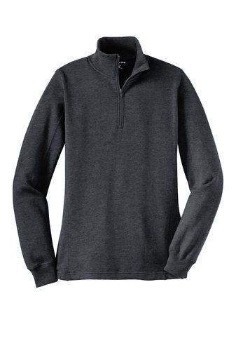 Ladies 1/4 Sport-Tek Pullover Sweatshirt -Graphite Heather