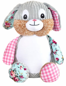 Cubbie Harlequin Bunny Pink - Personalized