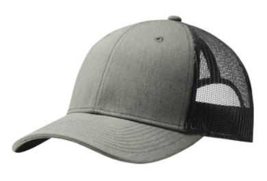 Snapback Trucker Cap C112 - Heather Grey/Black