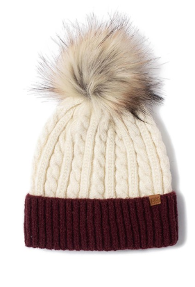 Maroon Fur Beanie