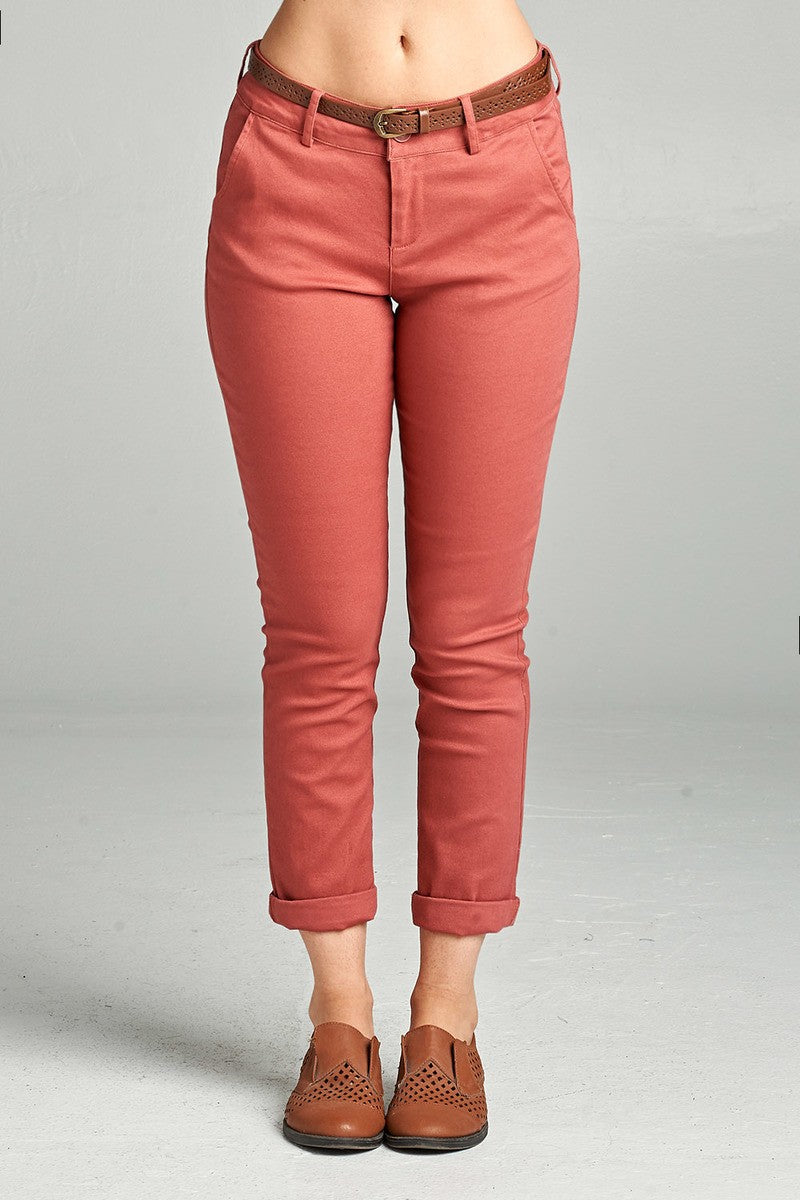 Cropped Pants Dark Rose - PS